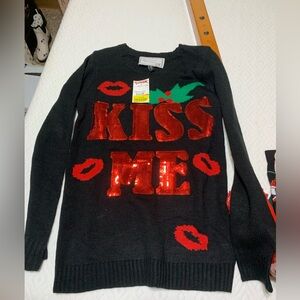 Kiss me mistletoe sweater